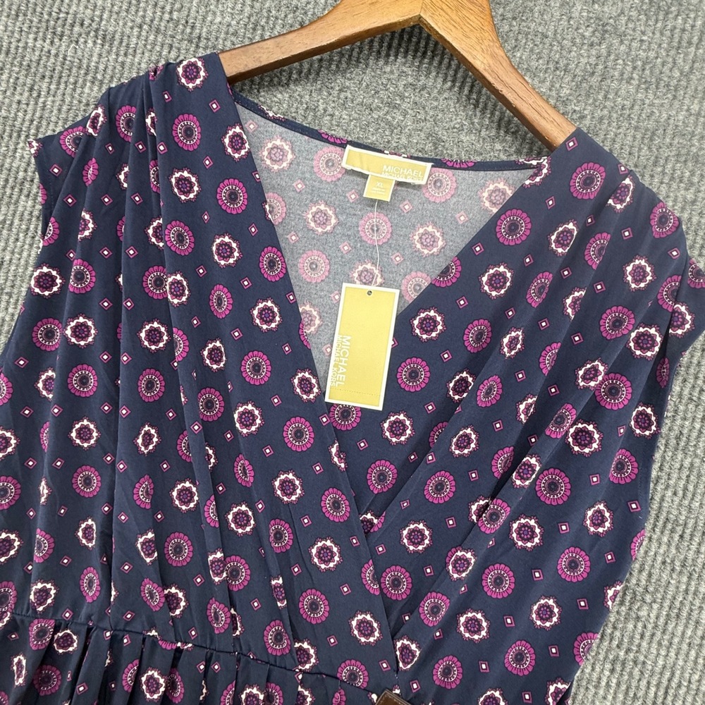 Michael Kors Dress Womens XL Pomegranate NWT Medallion Wrap Buckle MU38G594N2